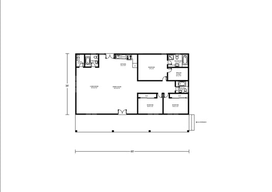 BCO-40007 Barndominium House Plan