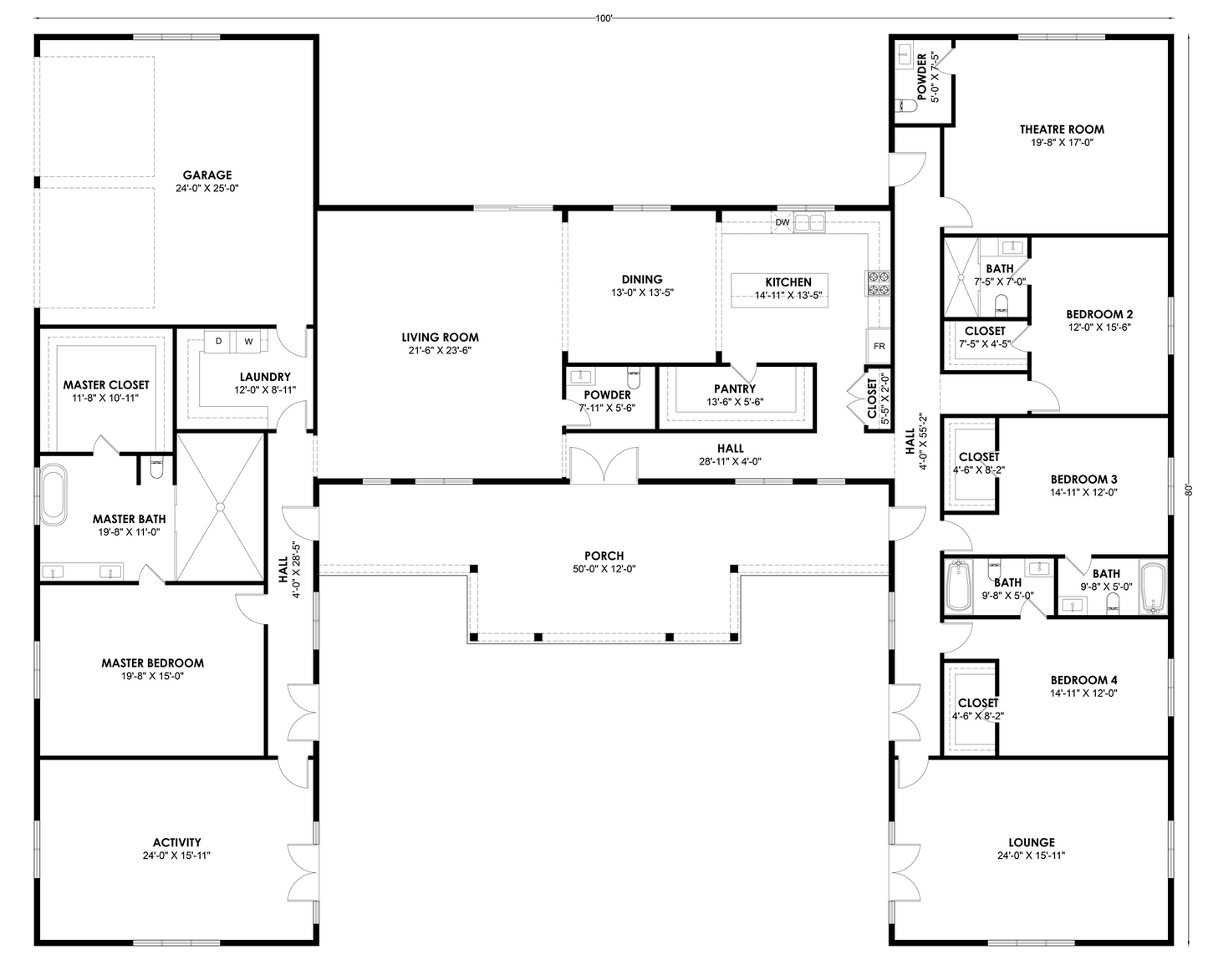 HB-40501 Barndominium House Plan