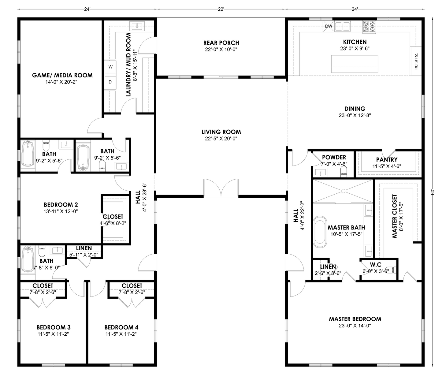 HB-40511 Barndominium House Plan