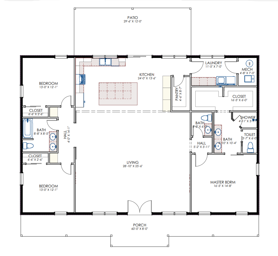 HC-24004 Hastings Barndominium House Plan