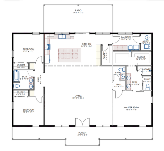 HC-24004 Hastings Barndominium House Plan