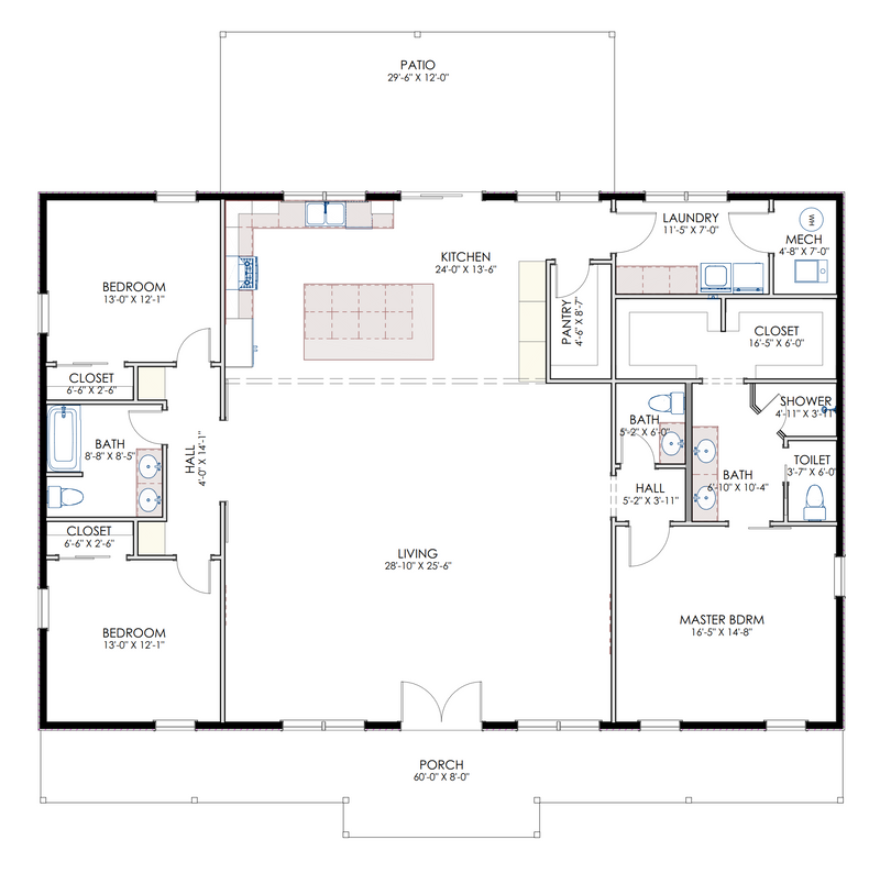 HC-24004 Hastings Barndominium House Plan – Barndominium Plans