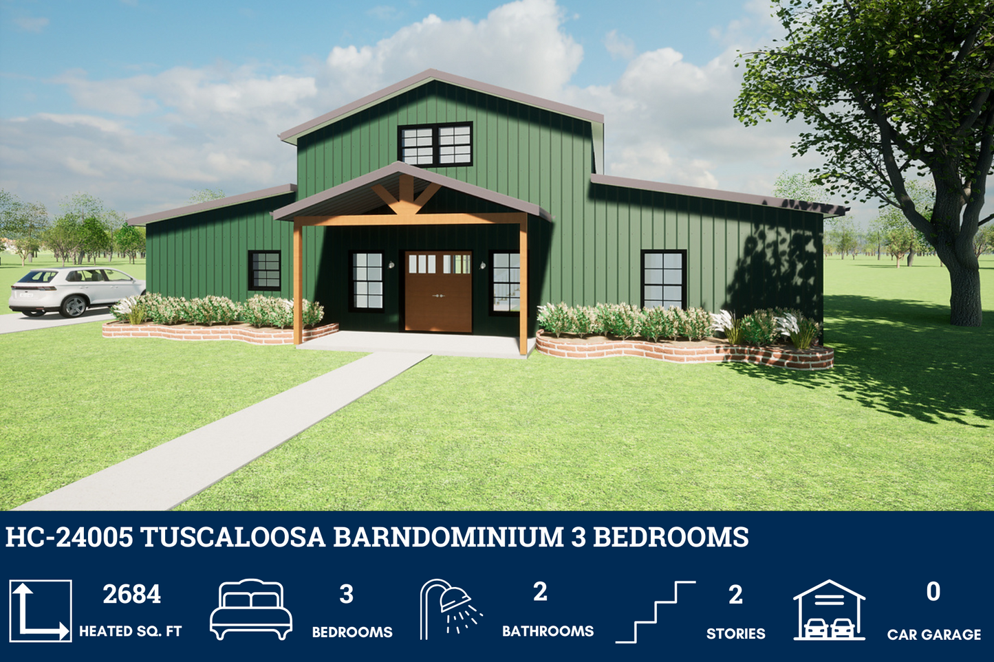 HC-24005 Tuscaloosa Barndominium House Plan