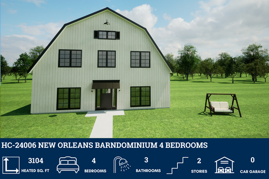 HC-24006 New Orleans Barndominium House Plan