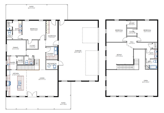 HC-24007 Manhattan Barndominium House Plan