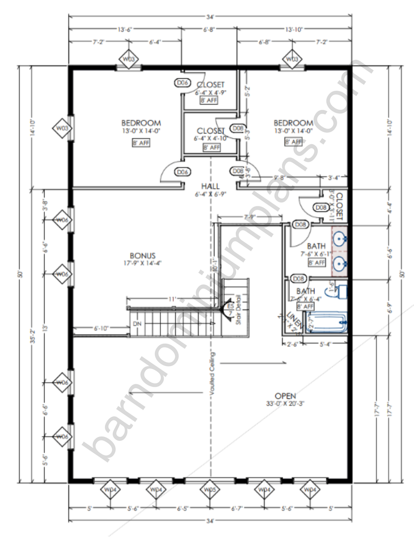 HC-24007 Manhattan Barndominium House Plan