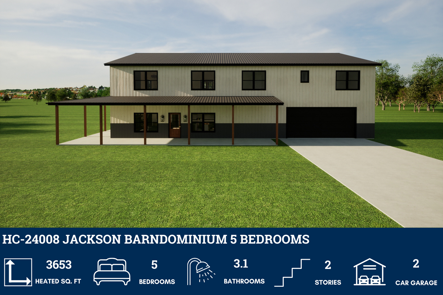 HC-24008 Jackson Barndominium House Plan