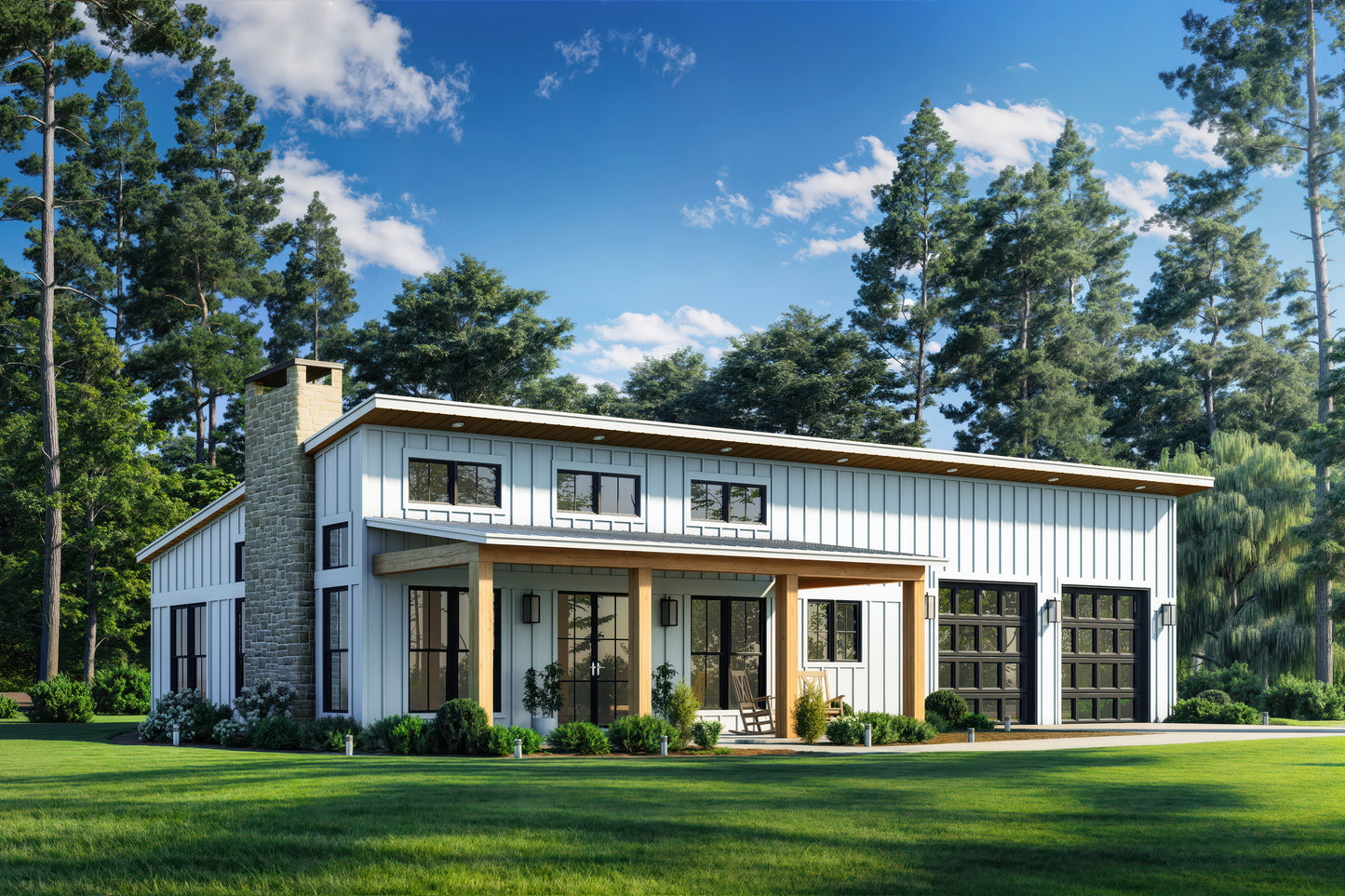 HPZ-22003 Rhodes Barndominium House Plan