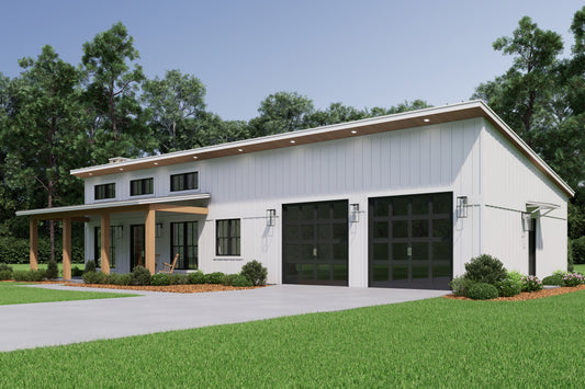 HPZ-22003 Rhodes Barndominium House Plan
