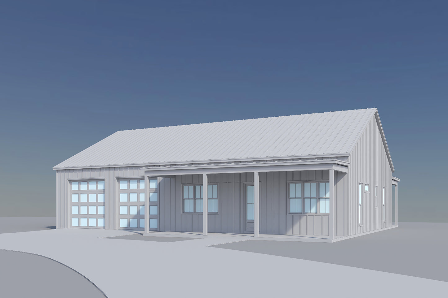 HPZ-22004 Krista Barndominium House Plan