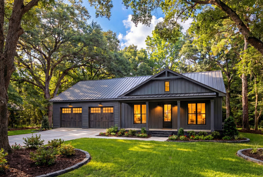 HPZ-22005 Daphne Barndominium House Plan