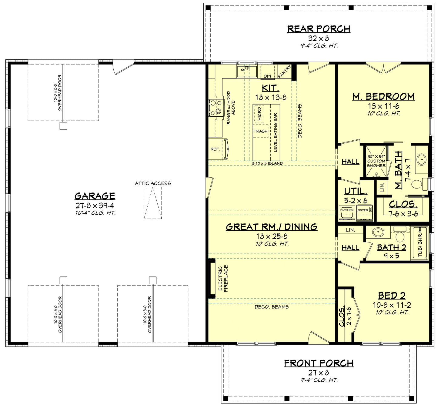 HPZ-22005 Daphne Barndominium House Plan