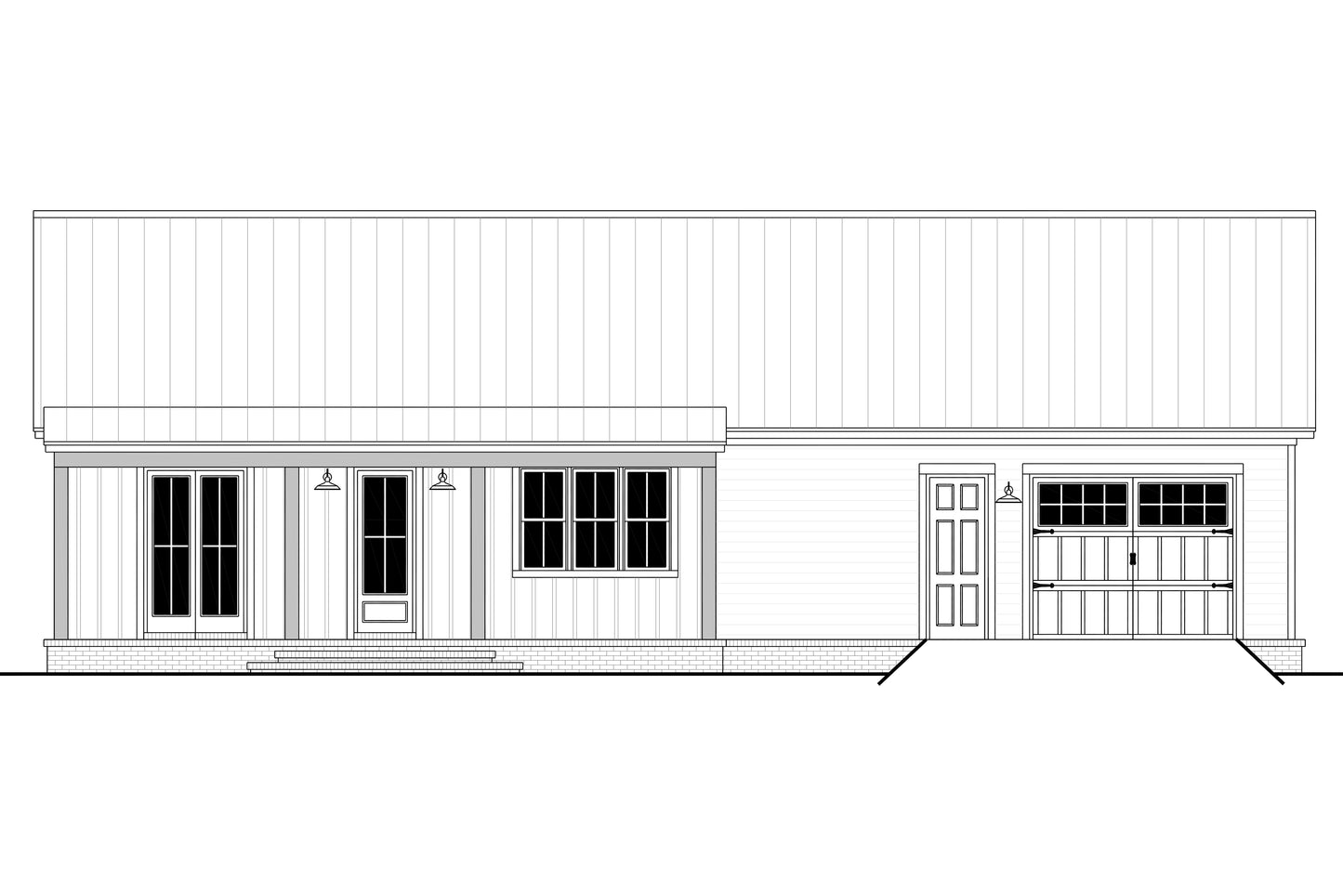 HPZ-22005 Daphne Barndominium House Plan