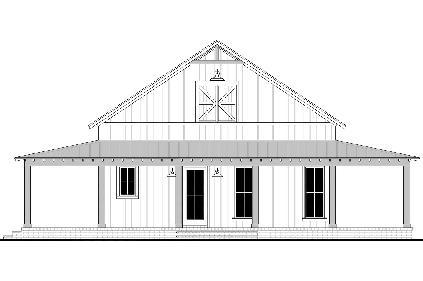 HPZ-22007 Keith Barndominium House Plan