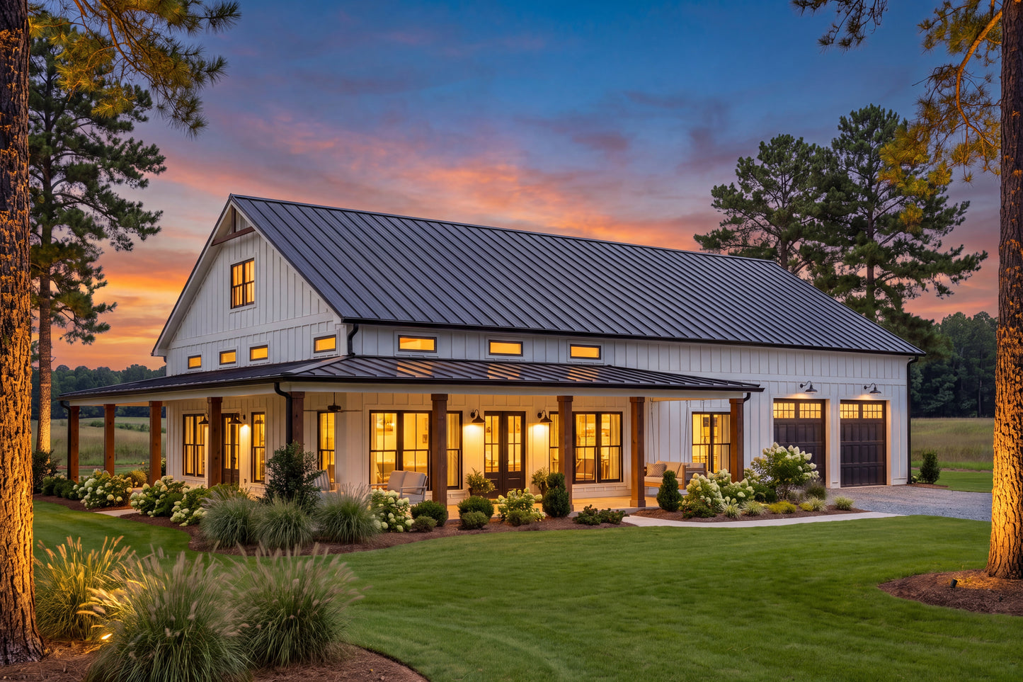 HPZ-22011 Reid Barndominium House Plan