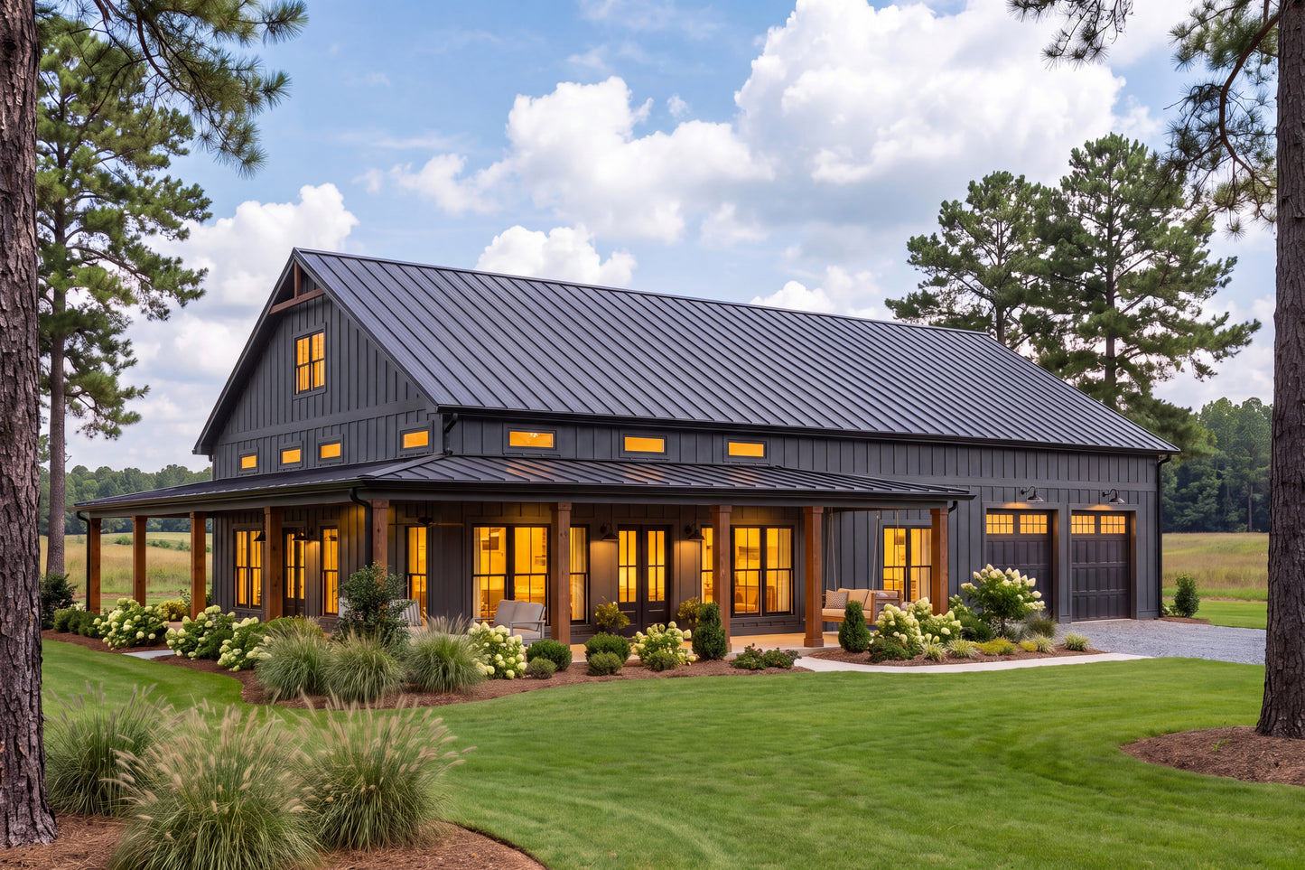 HPZ-22011 Reid Barndominium House Plan