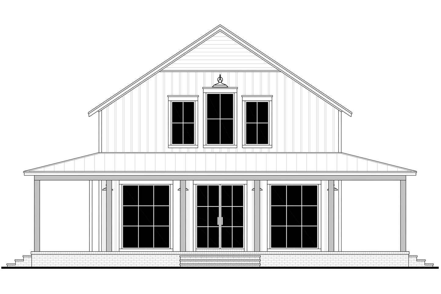 HPZ-22018 Jerry Barndominium House Plan