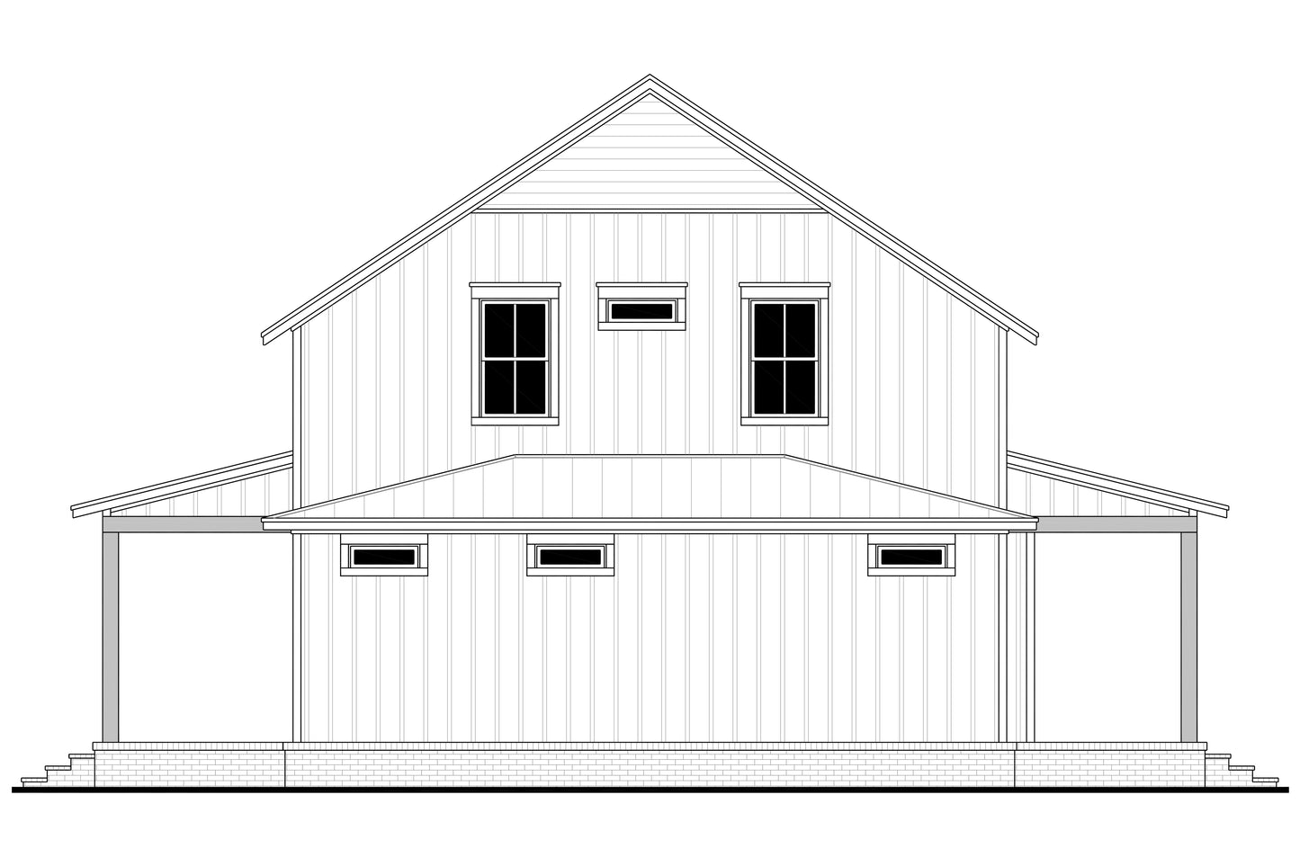 HPZ-22018 Jerry Barndominium House Plan