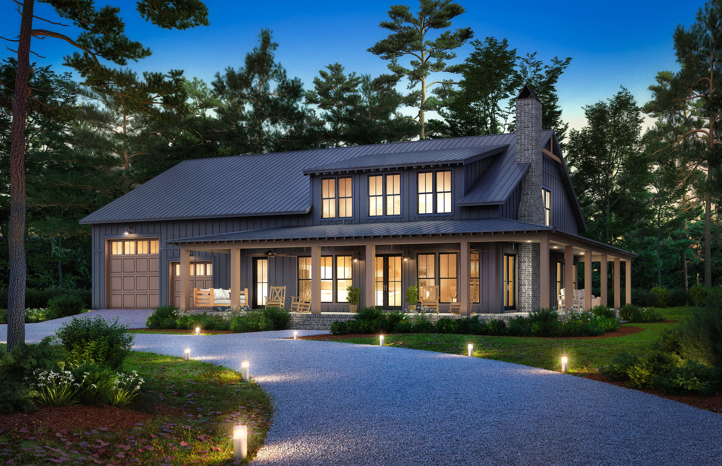 HPZ-22019 Linda Barndominium House Plan