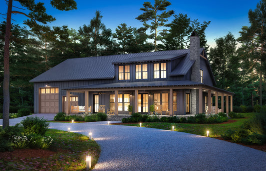 HPZ-22019 Linda Barndominium House Plan