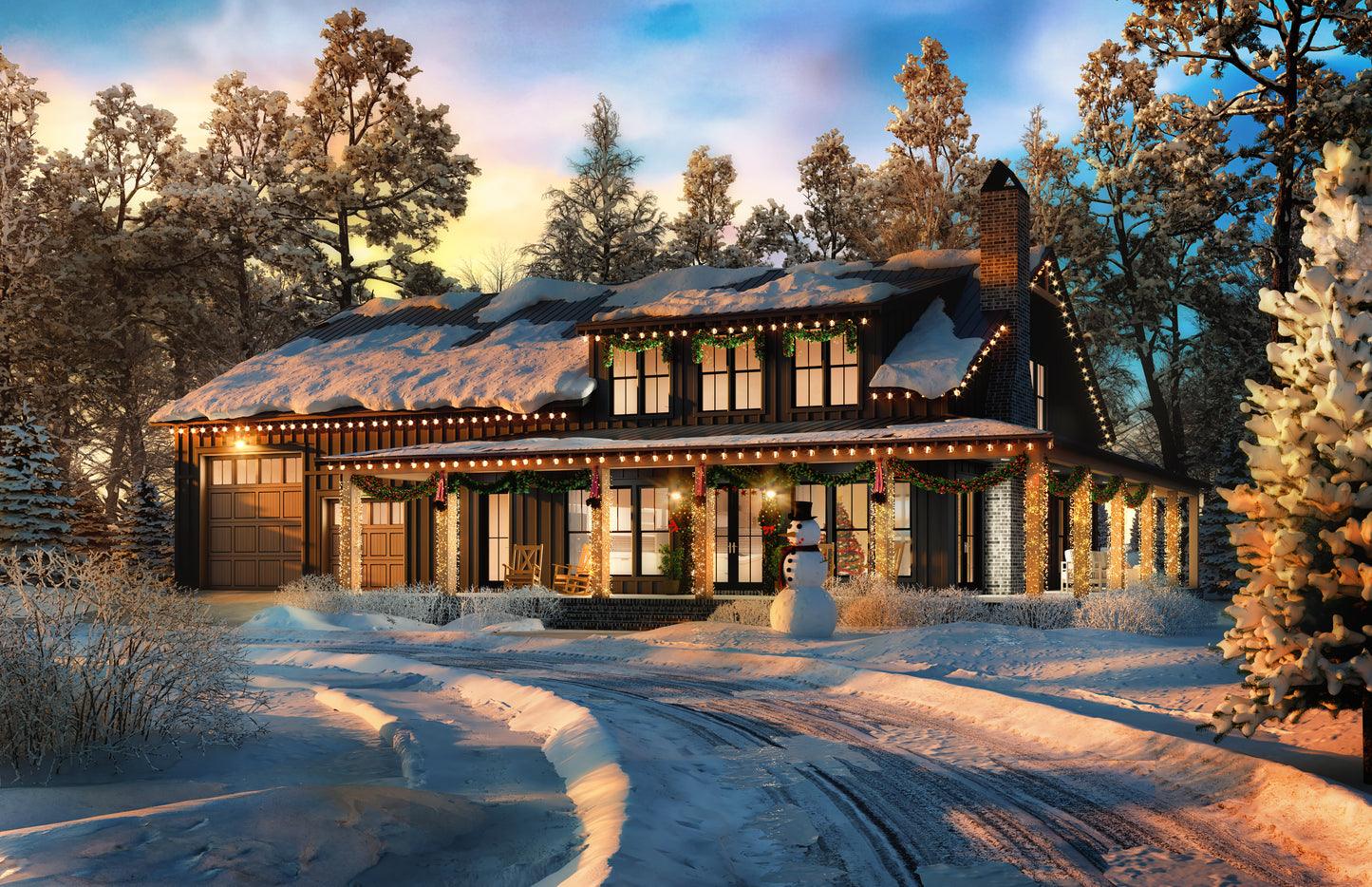 HPZ-22019 Linda Barndominium House Plan