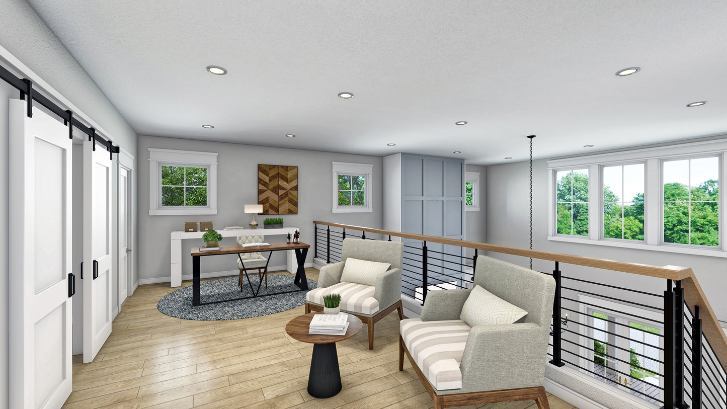 HPZ-22020 Dustin Barndominium House Plan