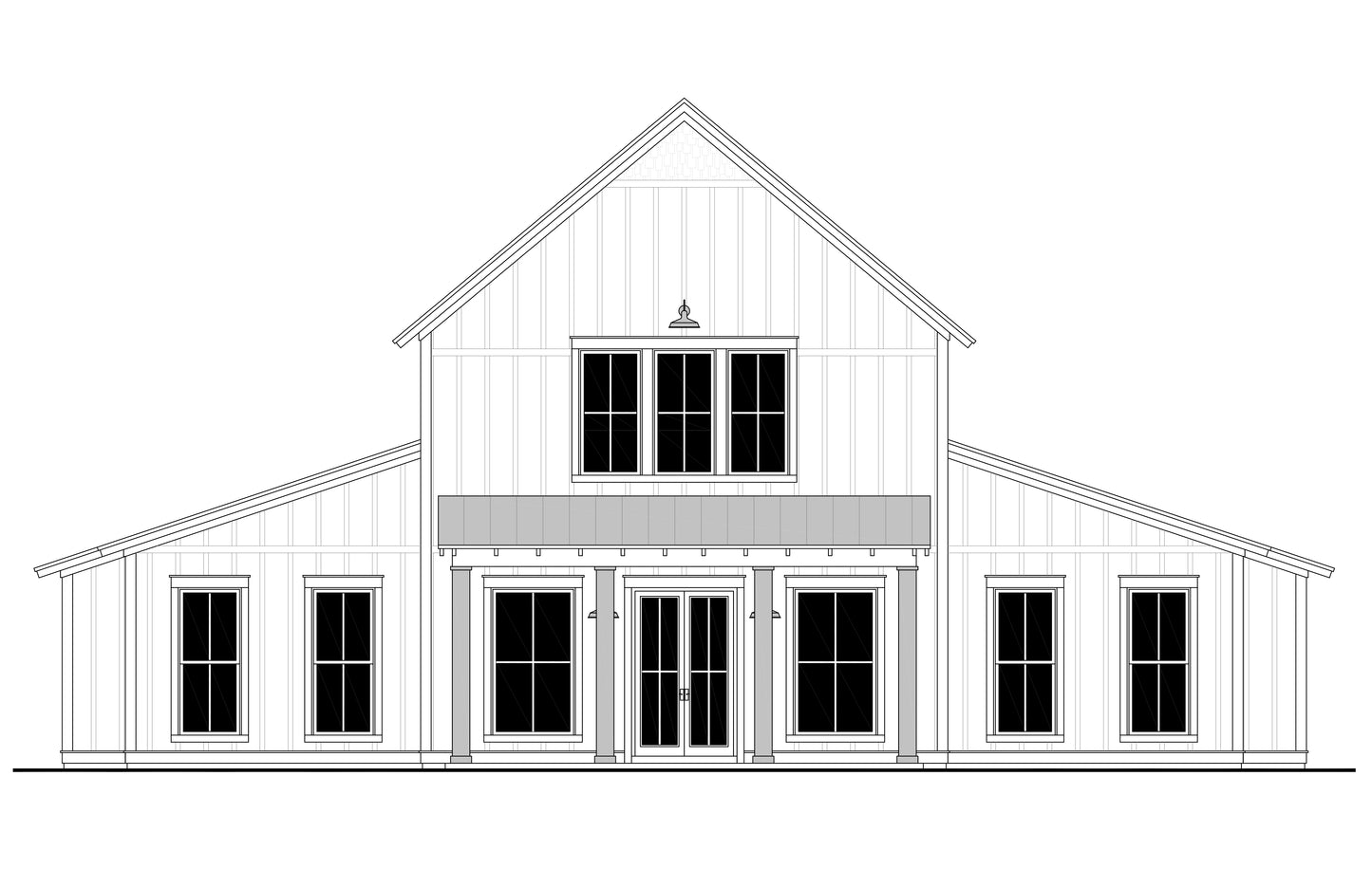 HPZ-22020 Dustin Barndominium House Plan