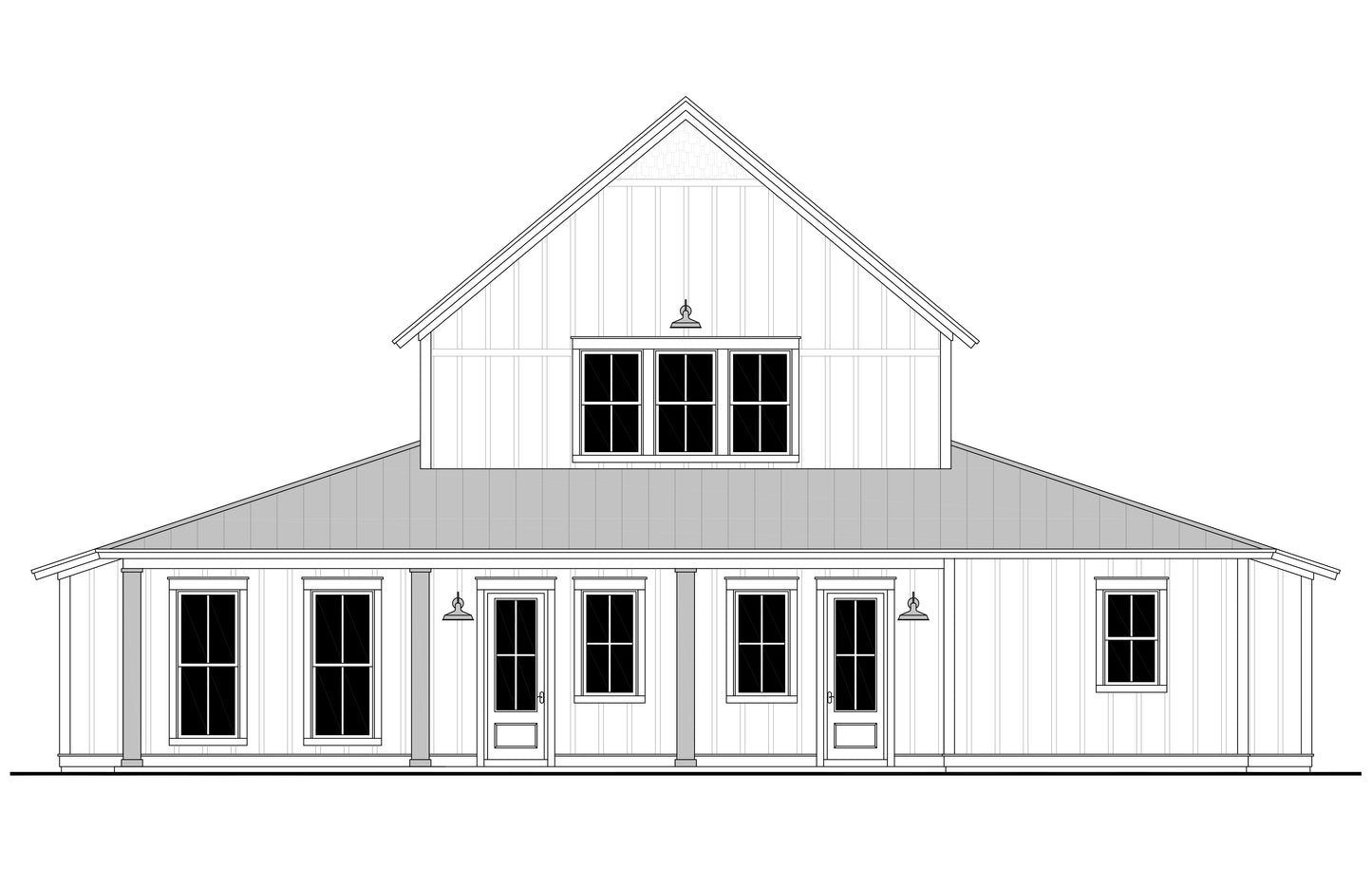 HPZ-22020 Dustin Barndominium House Plan