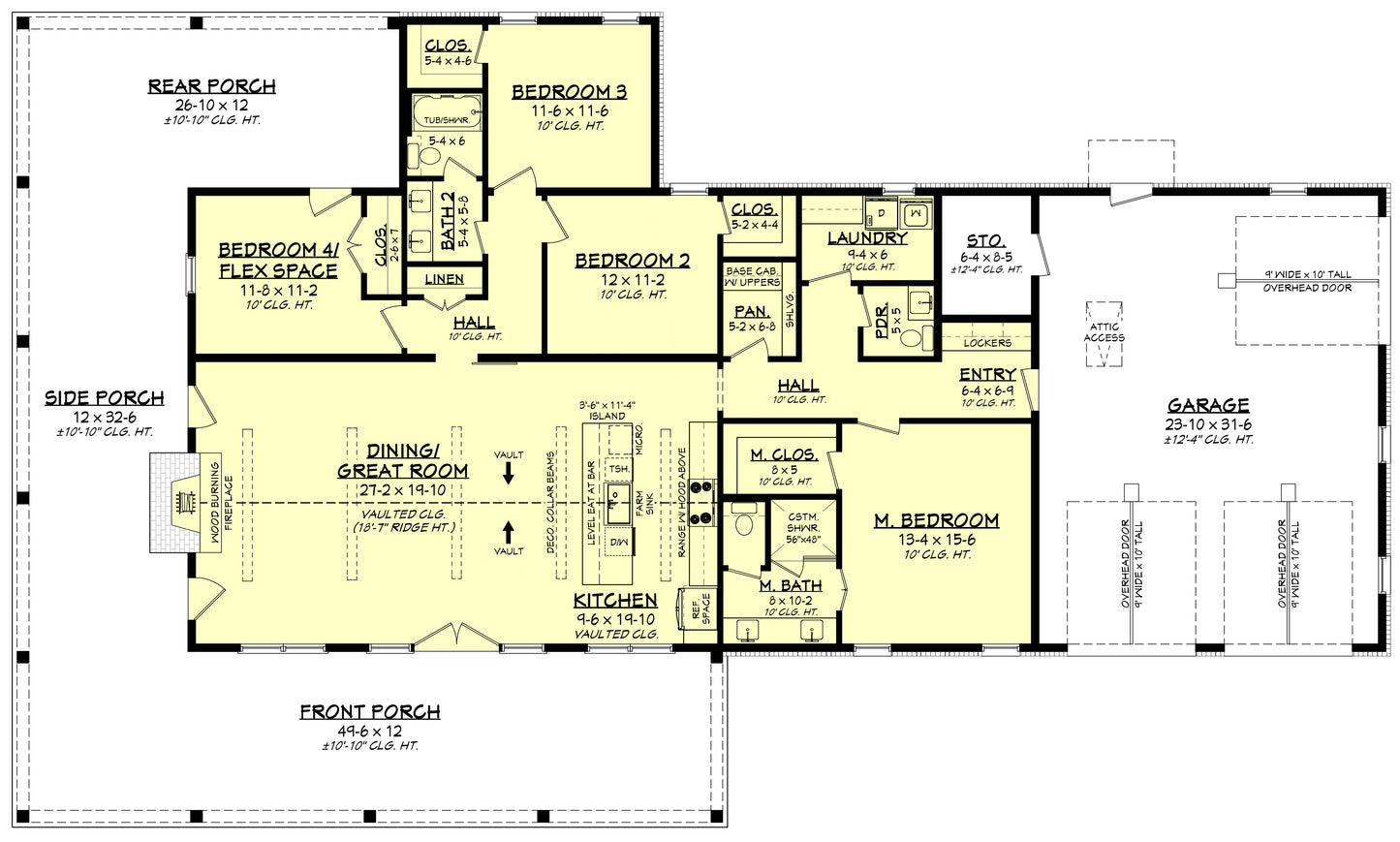 HPZ-26024 Abel Barndominium House Plan
