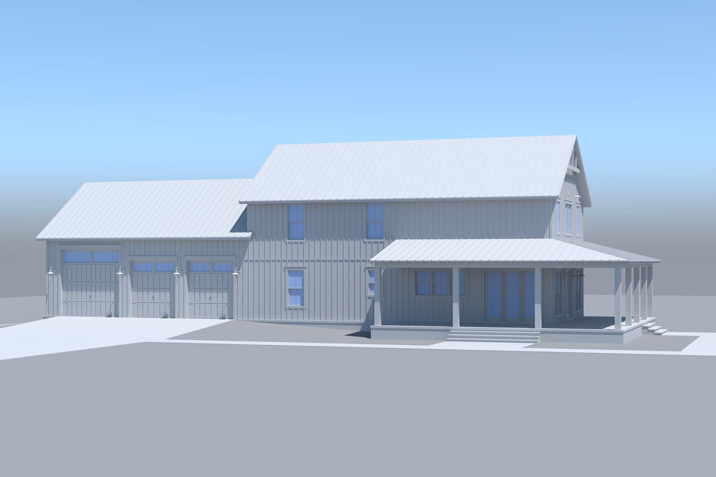 HPZ-26025 Karen Barndominium House Plan