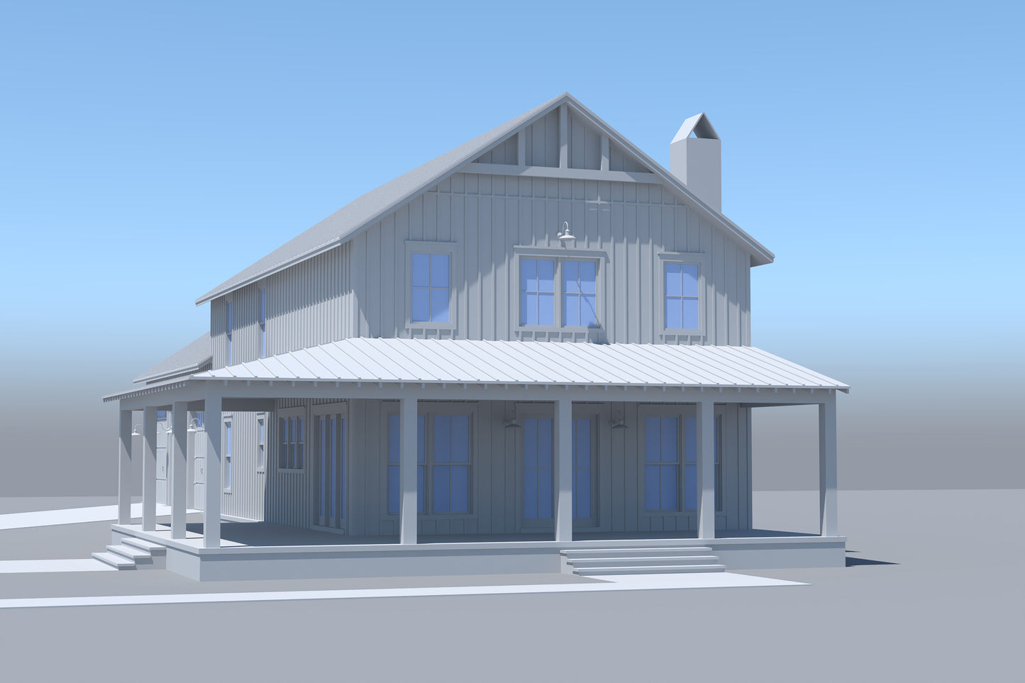 HPZ-26025 Karen Barndominium House Plan