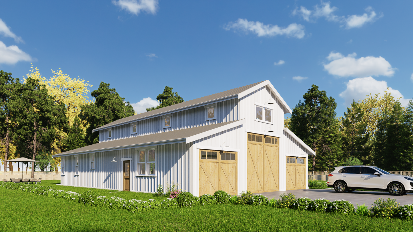 JRW-10010 Barbara Barndominium House Plan