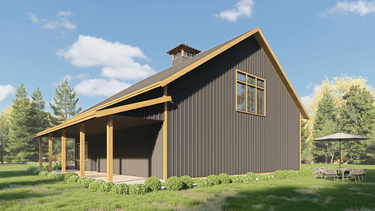 JRW-10011 Louie Barndominium House Plan
