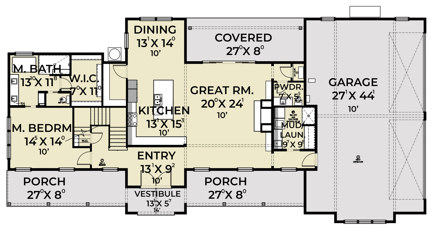 JRW-10014 Colleen Barndominium House Plan