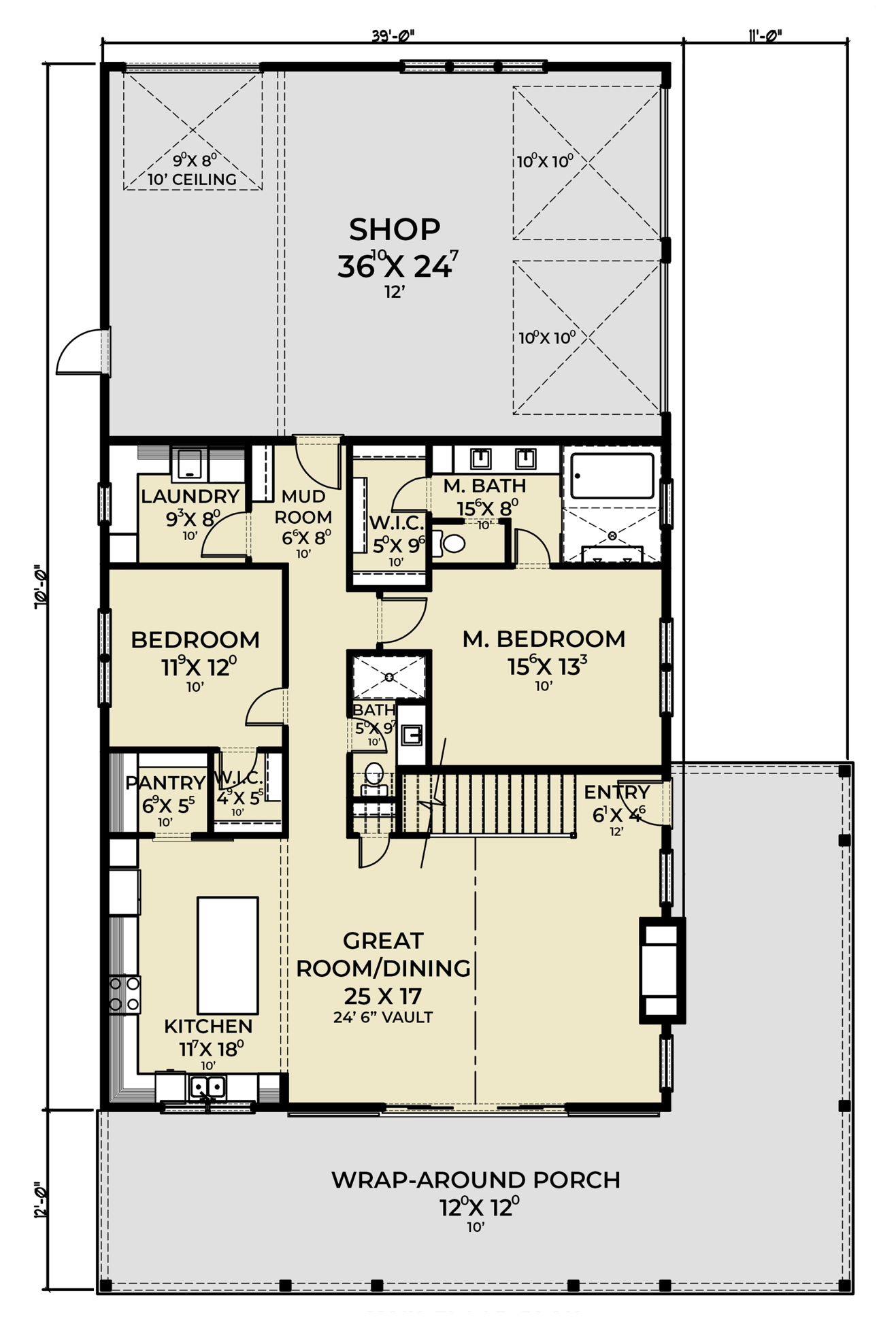 JRW-10016 Ella Barndominium House Plan