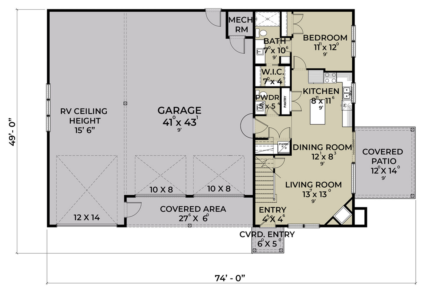 JRW-10019 Elliot Barndominium House Plan