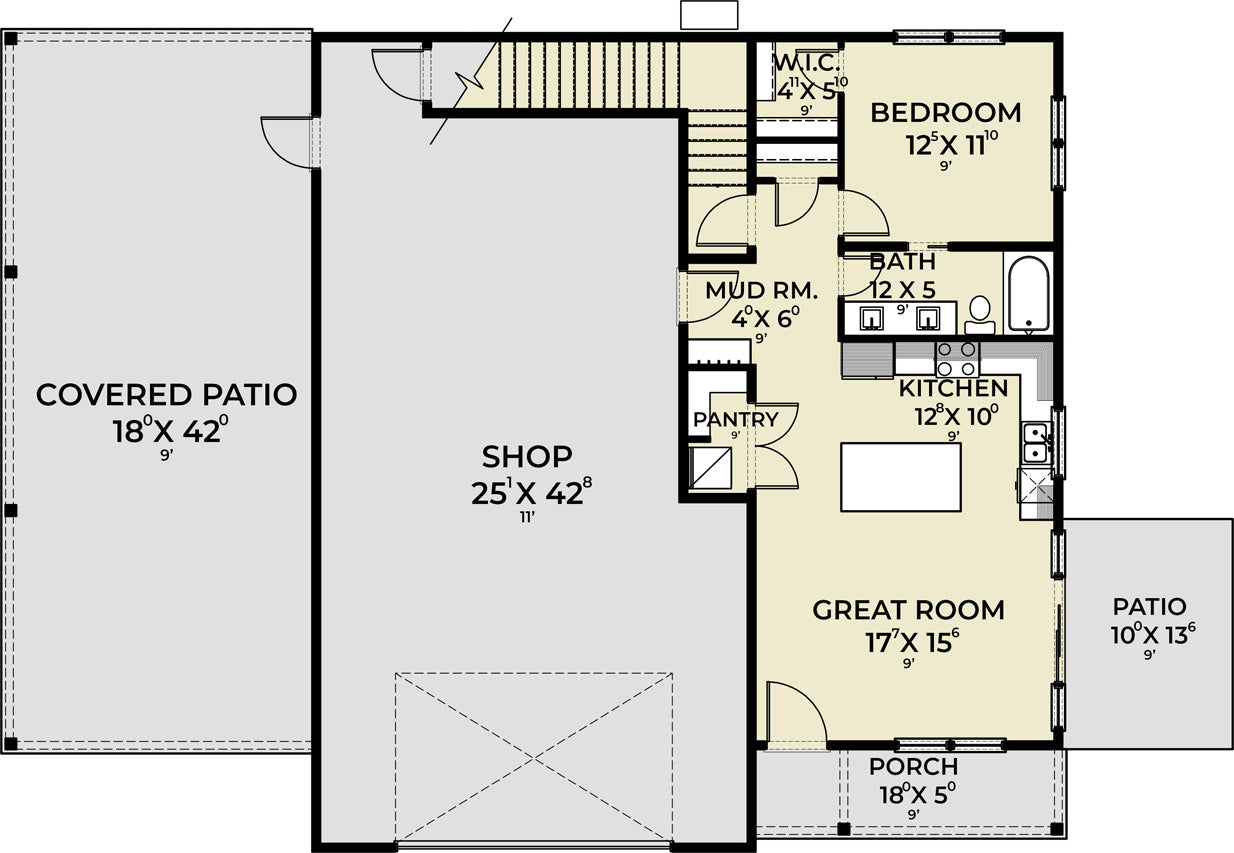 JRW-10021 Tucker Barndominium House Plan