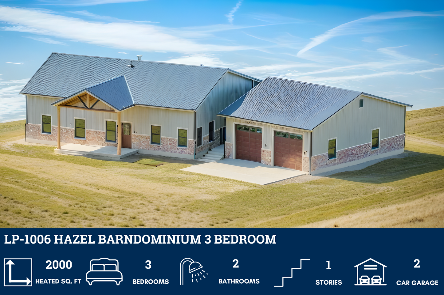 LP-1006 Hazel Barndominium House Plans