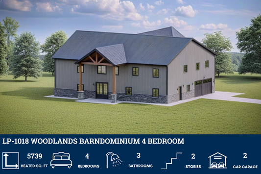 LP-1018 Woodlands Barndominium House Plans