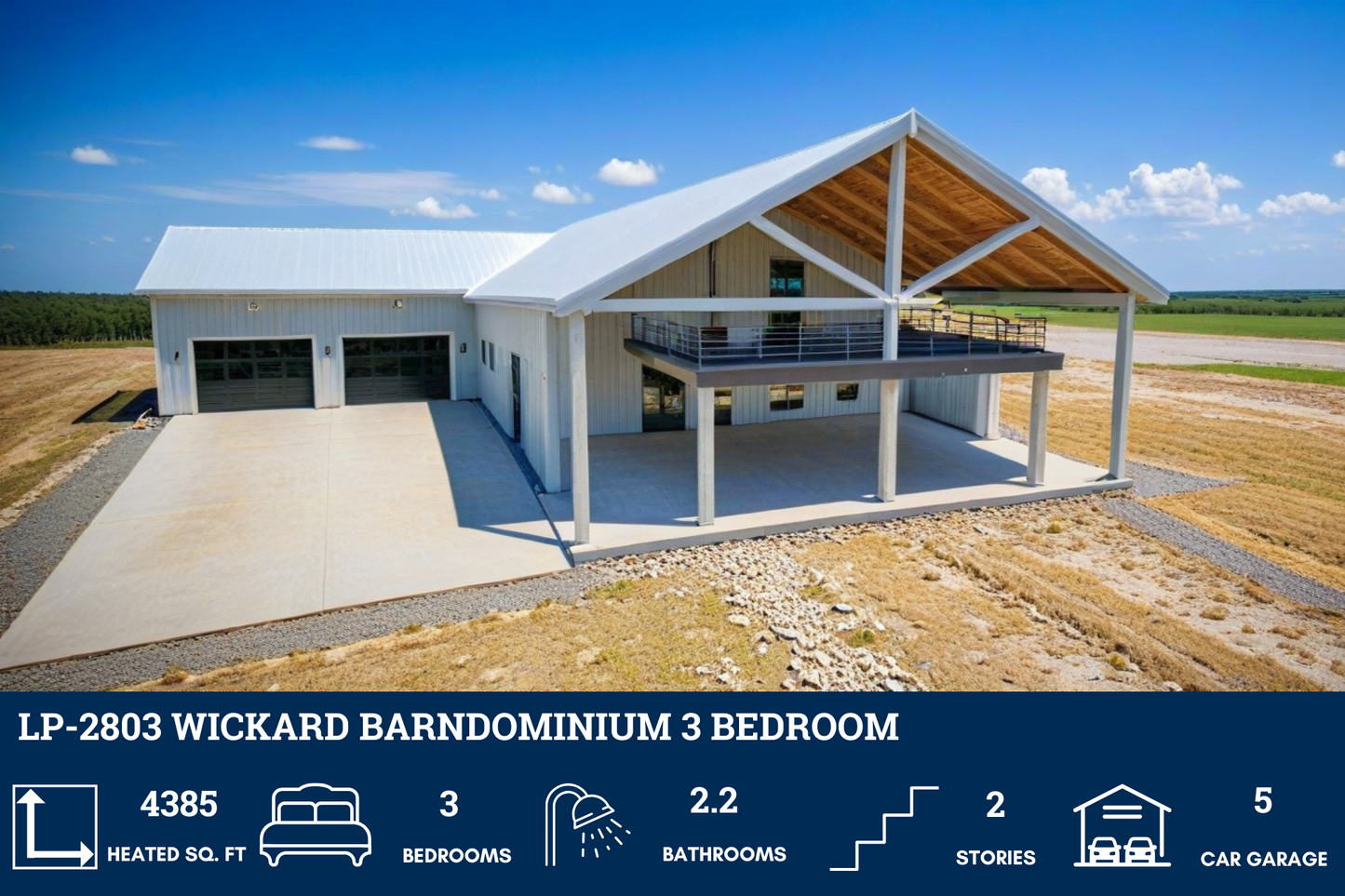 LP-2803 Wickard Barndominium House Plans