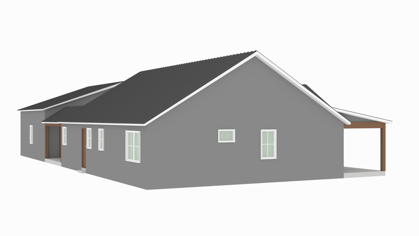 LP-2804-C Caitlyn Barndominium House Plan