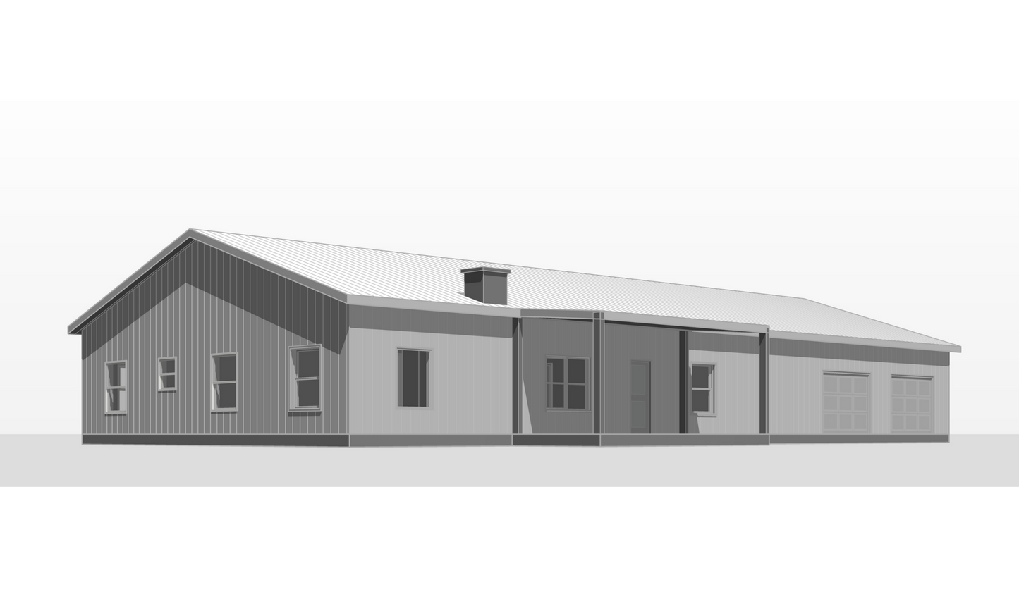 LP-2804-R Ronnie Barndominium House Plan