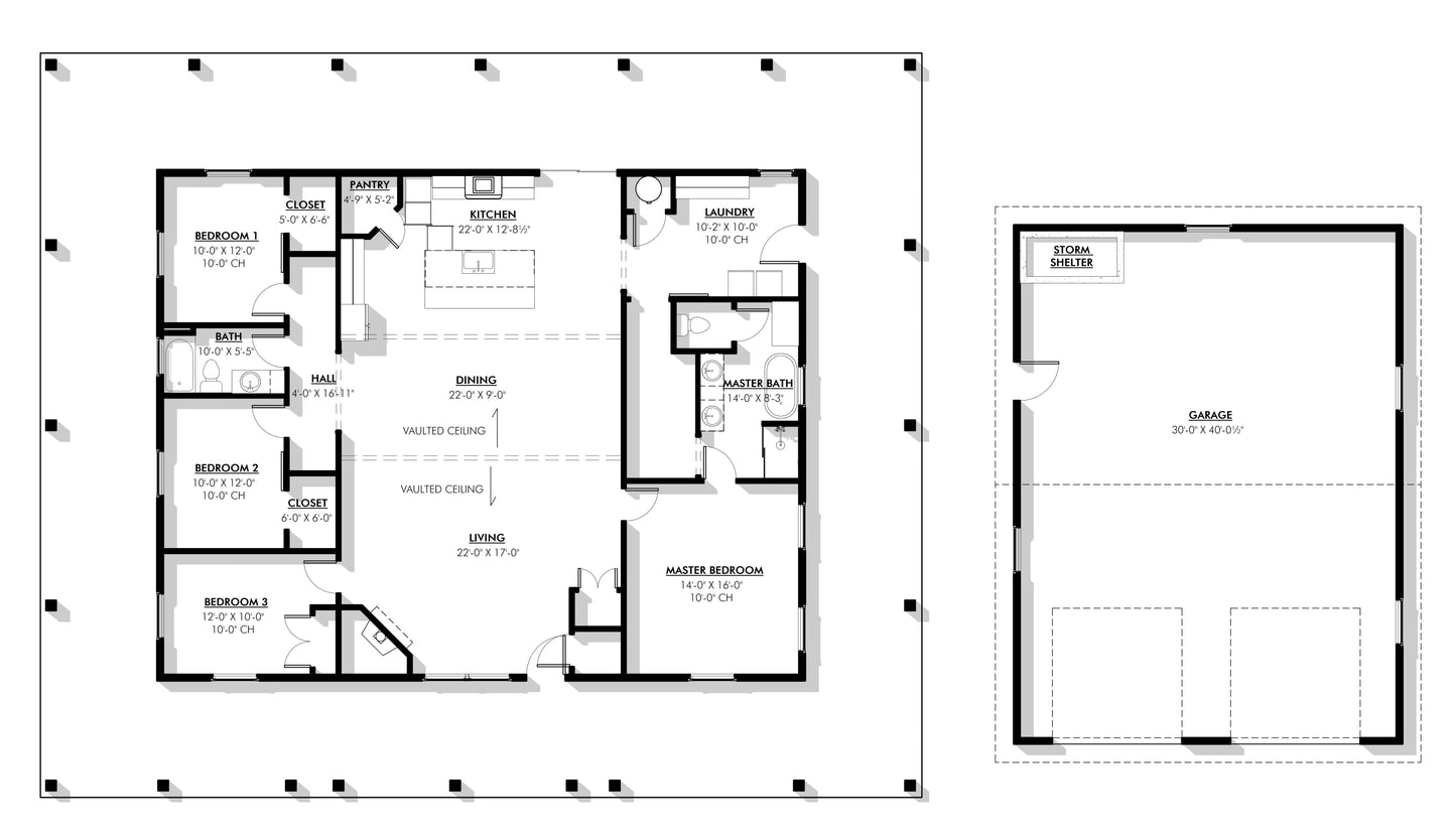 LP-2804 Legg Barndominium House Plans