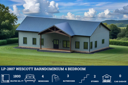 LP-2807 Wescott Barndominium House Plans