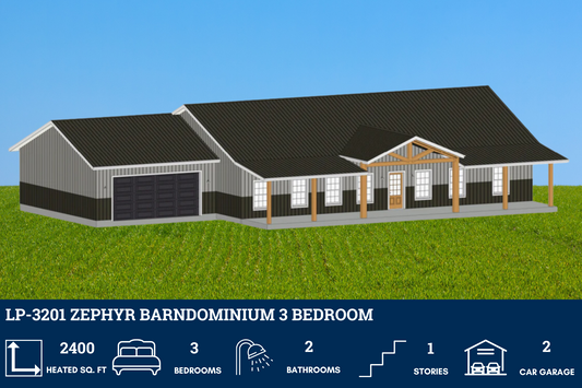 LP-3201 Zephyr Barndominium House Plan