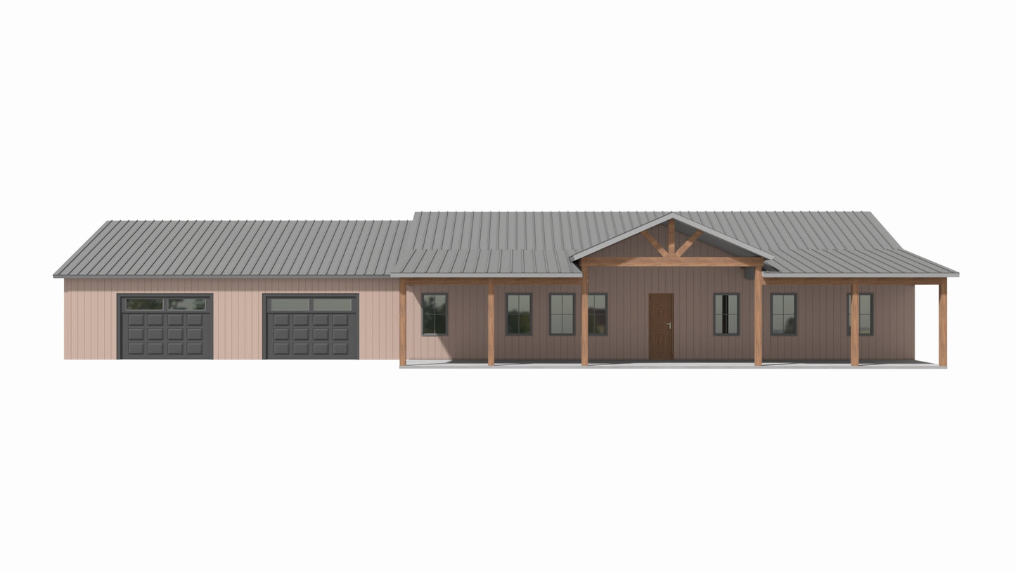 LP-3201 Zephyr Barndominium House Plan