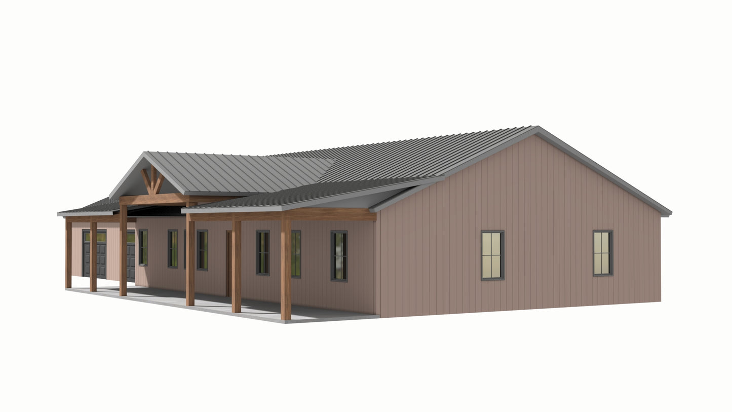 LP-3201 Zephyr Barndominium House Plan