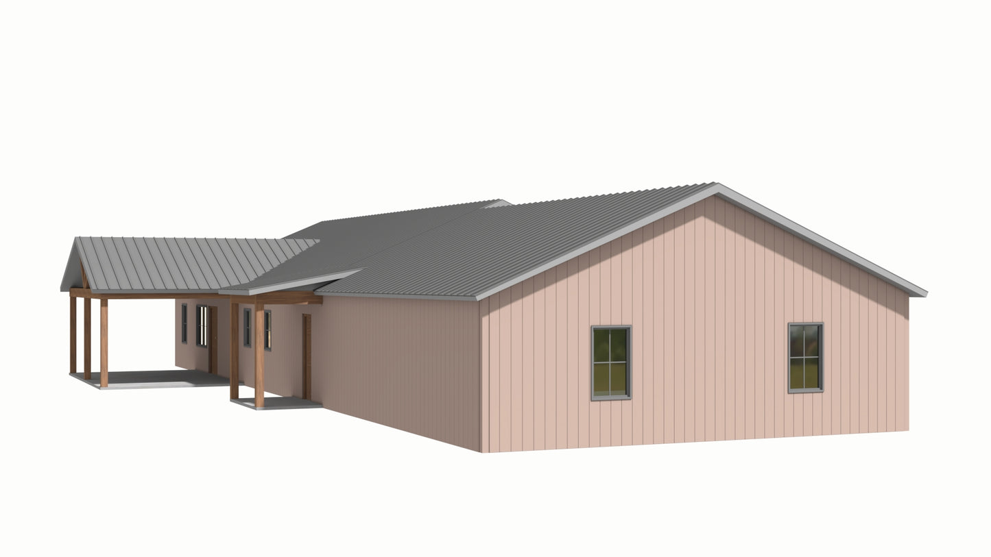 LP-3201 Zephyr Barndominium House Plan