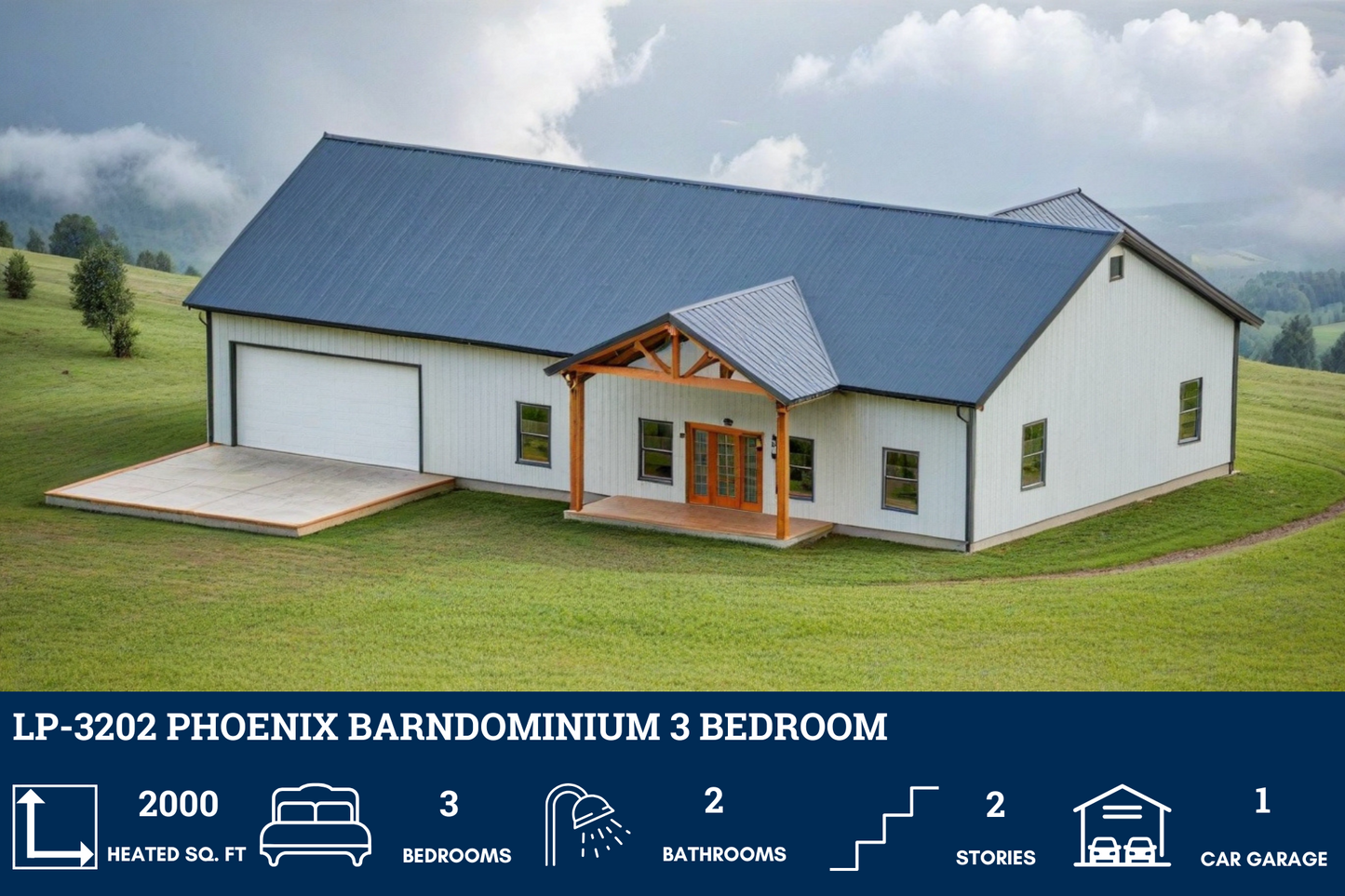 LP-3202 Phoenix Barndominium House Plan