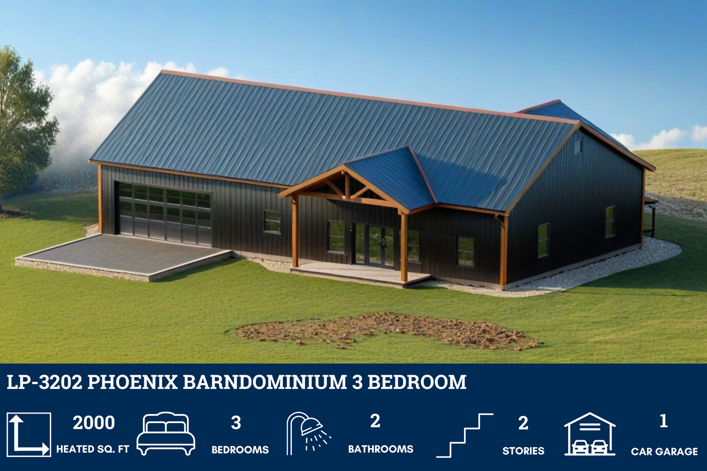 LP-3202 Phoenix Barndominium House Plan